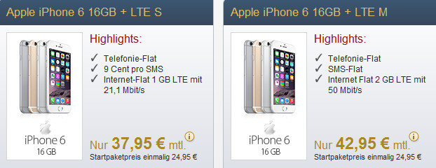 Premiumsim 1GB LTE Allnet Flat iPhone 6